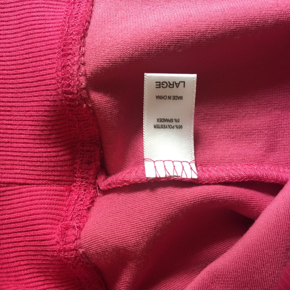Muk Luks Hot Pink Velour Pullover Sweatshirt L Large - Picture 5 of 5